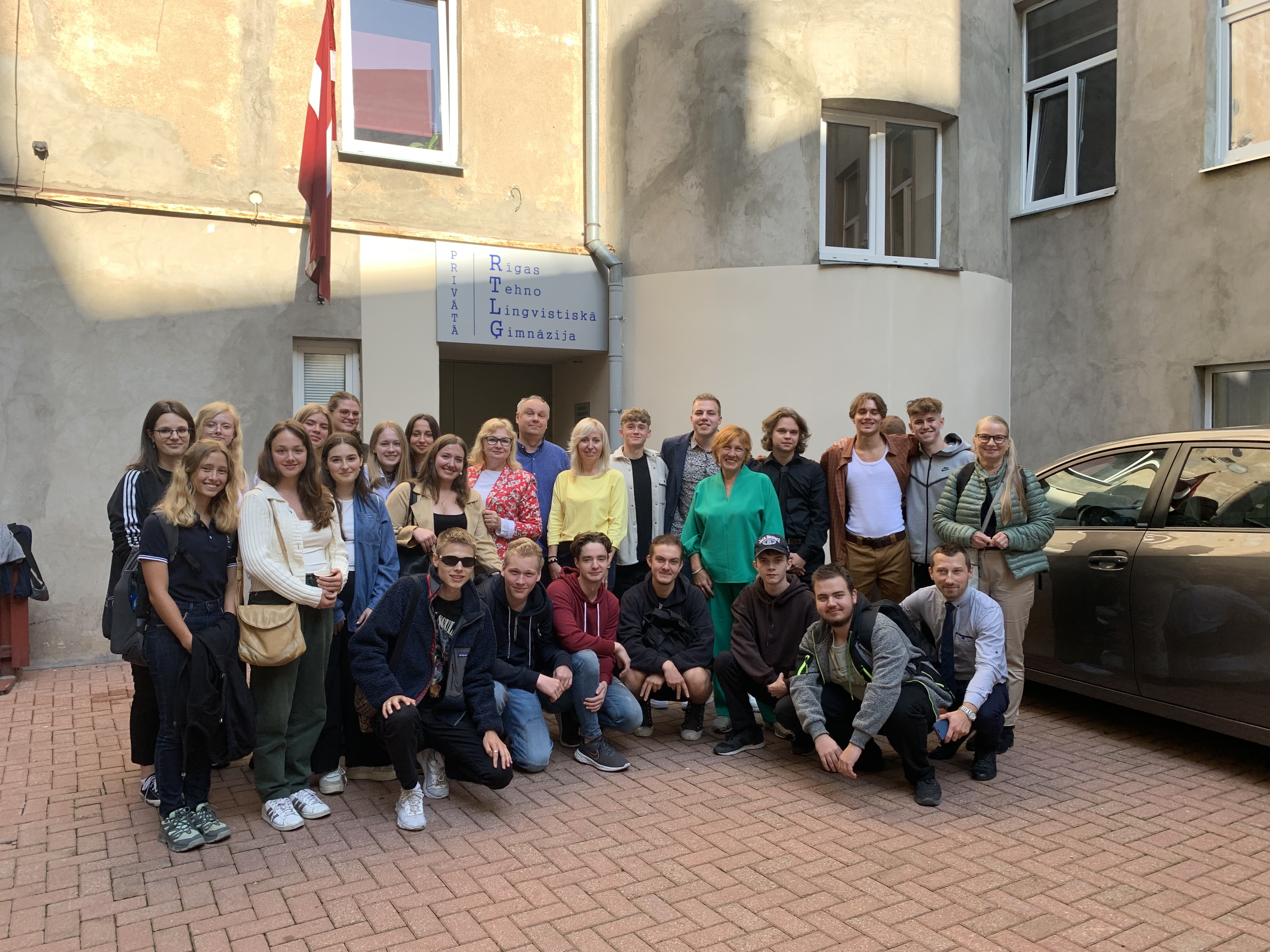 Tikšanās ar skolēniem no Brno ģimnāzijā 29.09.2023.